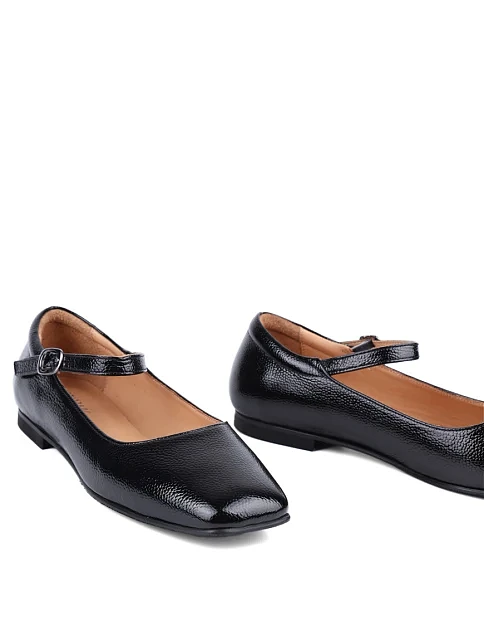 Женские балетки Мэри Джейн Attizzare лаковые черные - фото 2 - Miraton