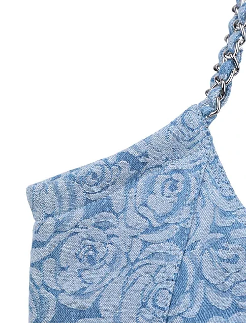 Женская сумка шоппер MIRATON джинсовая голубая - фото 4 - Miraton