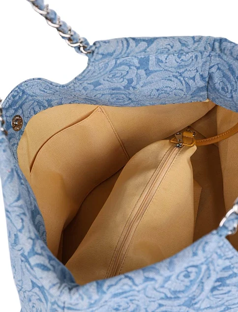 Женская сумка шоппер MIRATON джинсовая голубая - фото 5 - Miraton