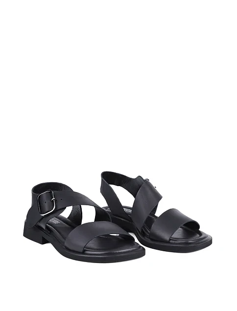 Женские сандалии Attizzare кожаные черные - фото 3 - Miraton
