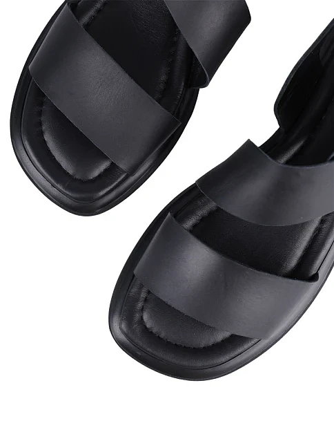 Женские сандалии Attizzare кожаные черные - фото 5 - Miraton