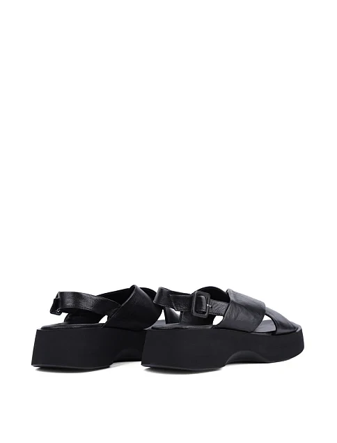 Женские сандалии Attizzare кожаные черные - фото 4 - Miraton