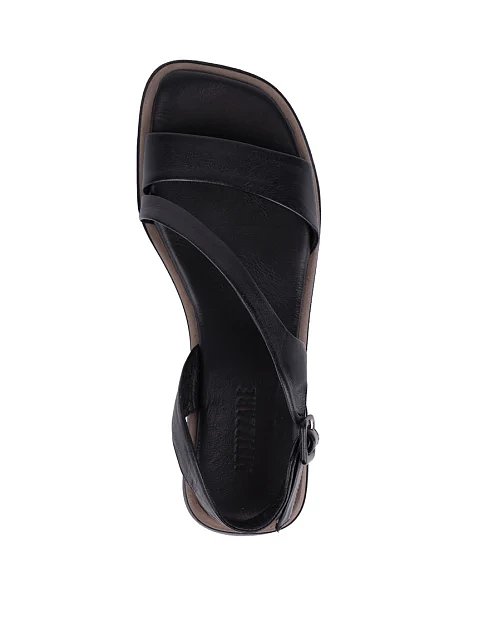 Женские сандалии Attizzare кожаные черные - фото 2 - Miraton