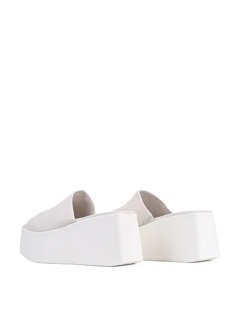 Женские сабо Attizzare кожаные рисового цвета - фото 4 - Miraton