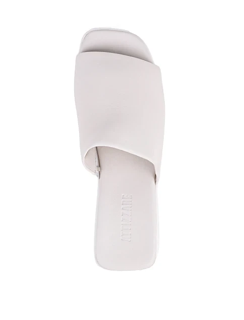 Женские сабо Attizzare кожаные рисового цвета - фото 5 - Miraton