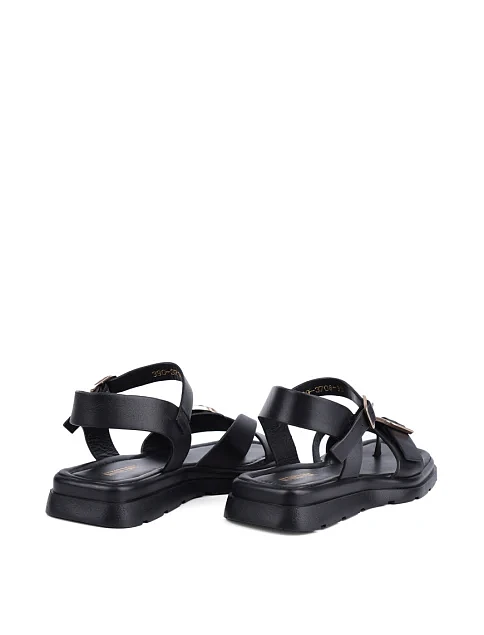 Женские сандалии Attizzare кожаные черные - фото 4 - Miraton