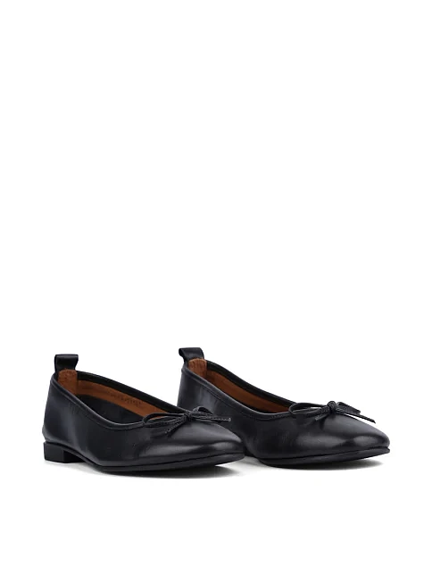 Женские балетки Attizzare кожаные черные - фото 3 - Miraton