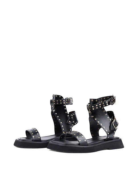 Жіночі сандалі Attizzare шкіряні чорні - фото 3 - Miraton