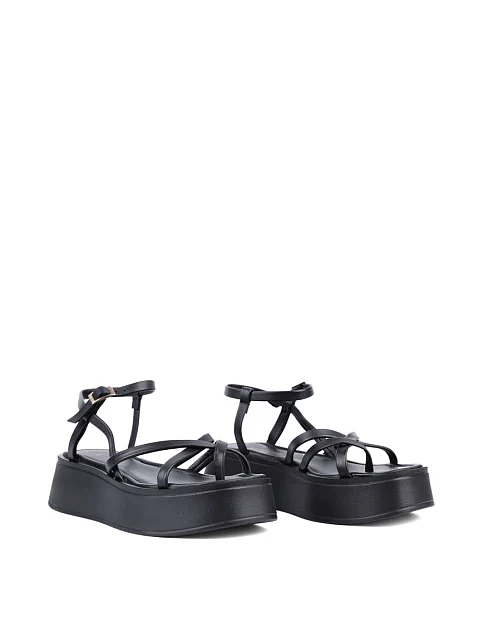 Жіночі босоніжки Attizzare шкіряні чорні - фото 3 - Miraton