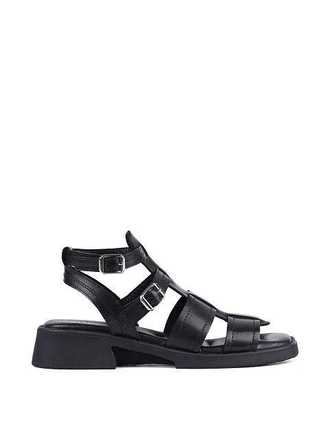 Женские сандалии Attizzare кожаные черные - фото 1 - Miraton