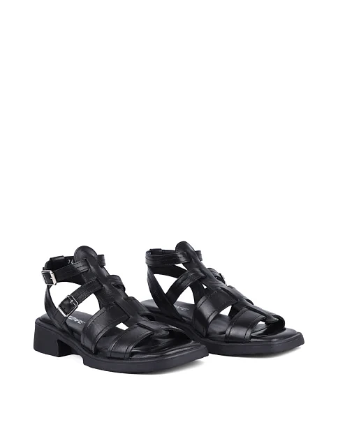 Женские сандалии Attizzare кожаные черные - фото 3 - Miraton