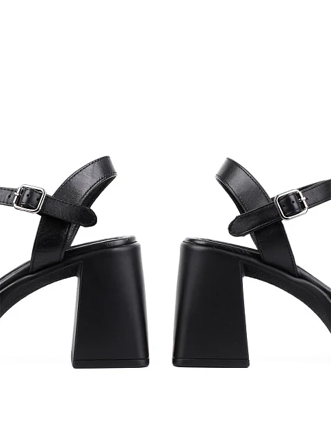 Женские босоножки Attizzare кожаные черные - фото 2 - Miraton