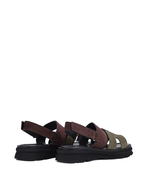 Женские сандалии Attizzare велюровые коричневые - фото 4 - Miraton