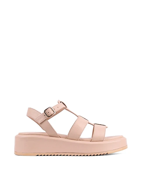 Женские сандалии Attizzare кожаные бежевые - фото 1 - Miraton