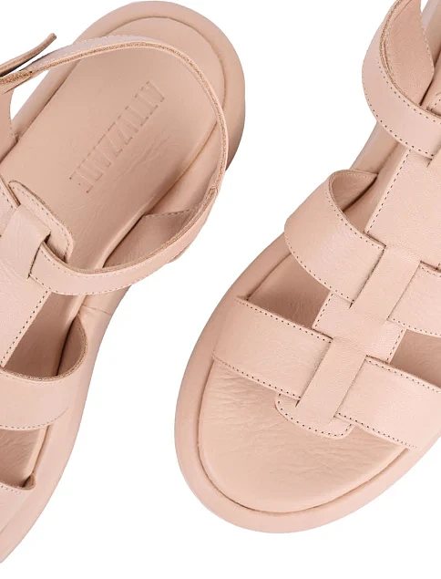 Женские сандалии Attizzare кожаные бежевые - фото 5 - Miraton