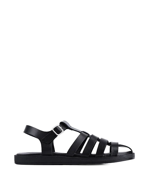 Женские сандалии Attizzare кожаные черные - фото 1 - Miraton