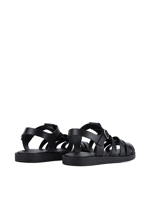 Женские сандалии Attizzare кожаные черные - фото 4 - Miraton