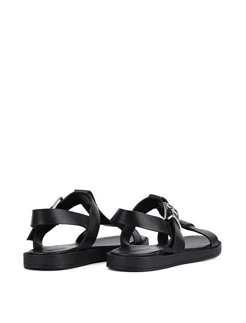 Женские сандалии Attizzare кожаные черные - фото 4 - Miraton