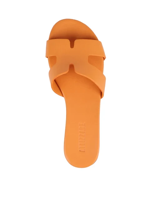 Женские шлепанцы Attizzare кожаные оранжевые - фото 1 - Miraton