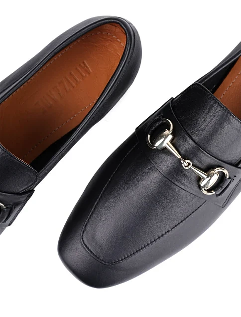 Женские слиперы Attizzare кожаные черные - фото 5 - Miraton