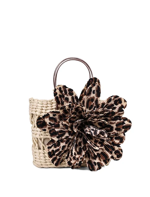 Женская сумка через плечо MIRATON соломенная бежевая - фото 1 - Miraton