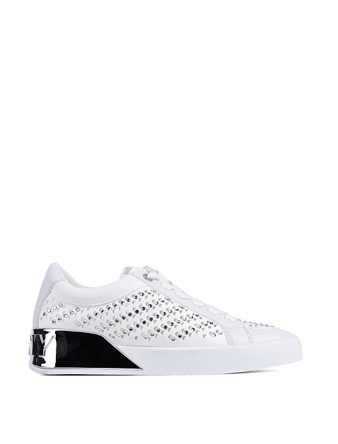 Женские кеды DKNY кожаные белые - фото 1 - Miraton