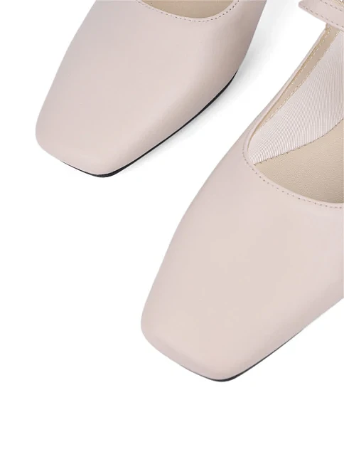 Женские балетки Мэри Джейн Vagabond кожаные молочного цвета - фото 6 - Miraton