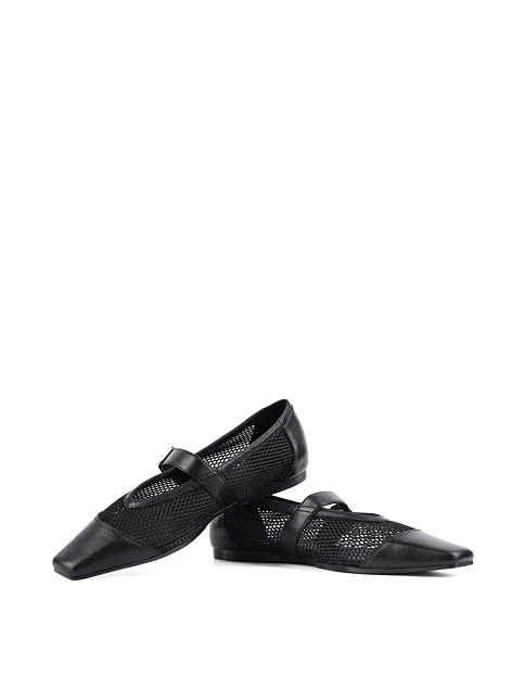 Женские балетки Мэри Джейн Vagabond кожаные черные - фото 2 - Miraton