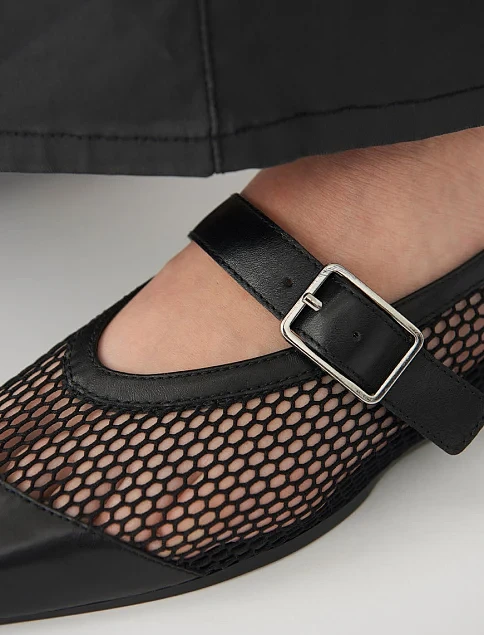 Женские балетки Мэри Джейн Vagabond кожаные черные - фото 7 - Miraton