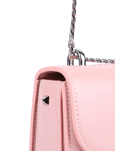 Женская сумка кросс-боди MIRATON кожаная розовая - фото 5 - Miraton