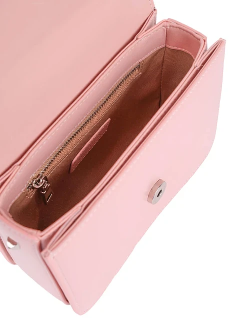 Женская сумка кросс-боди MIRATON кожаная розовая - фото 6 - Miraton