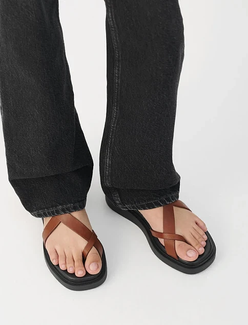 Женские сандалии Vagabond Connie кожаные коричневые - фото 5 - Miraton