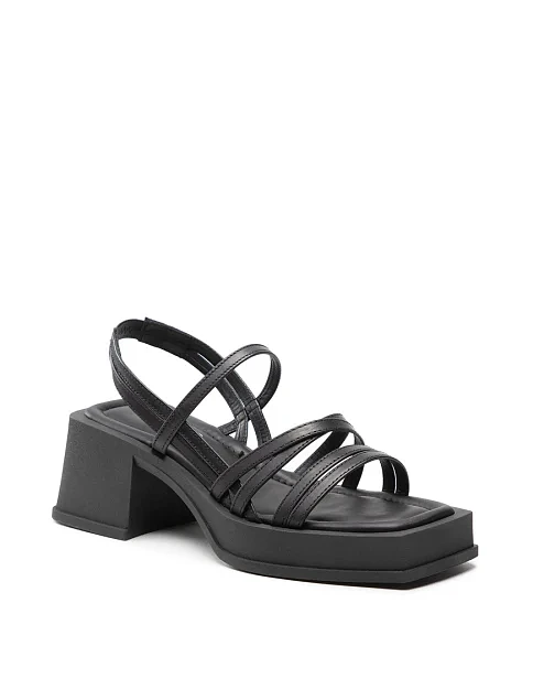 Женские босоножки Vagabond Hennie кожаные черные - фото 3 - Miraton