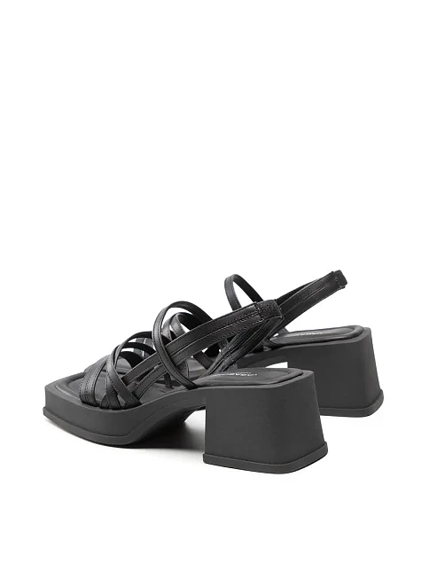 Женские босоножки Vagabond Hennie кожаные черные - фото 4 - Miraton