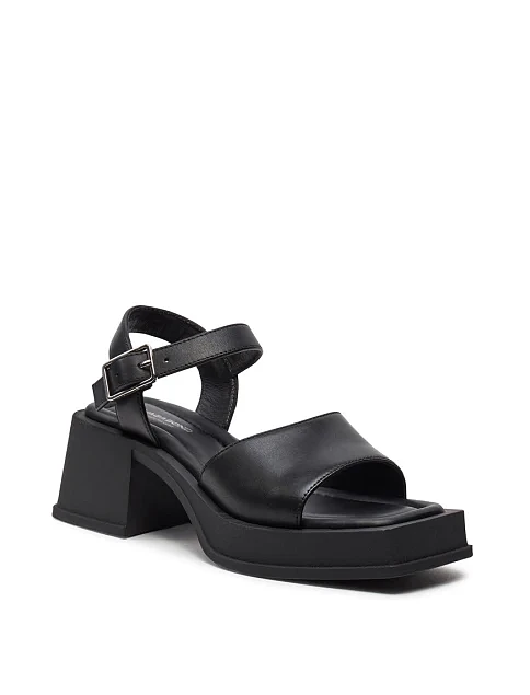 Женские босоножки Vagabond Hennie кожаные черные - фото 3 - Miraton