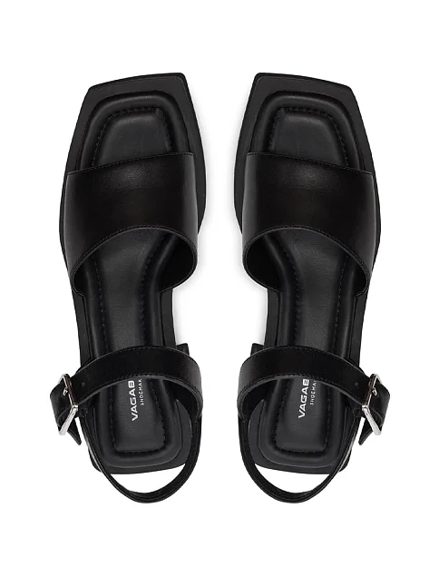 Женские босоножки Vagabond Hennie кожаные черные - фото 5 - Miraton