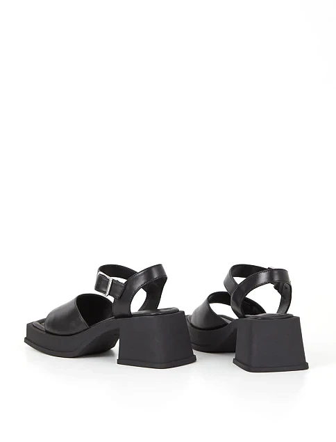 Женские босоножки Vagabond Hennie кожаные черные - фото 6 - Miraton