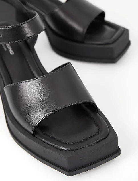 Женские босоножки Vagabond Hennie кожаные черные - фото 7 - Miraton