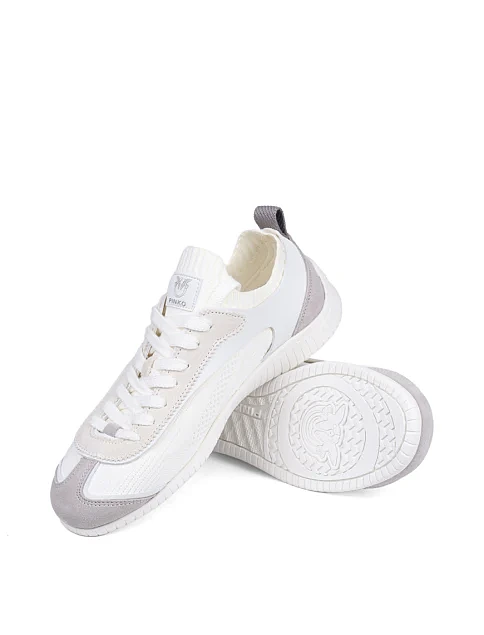 Женские кроссовки Pinko кожаные бежевые - фото 2 - Miraton