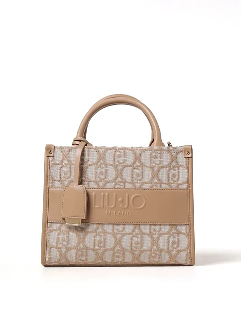 Женская сумка тоут LIU JO из экокожи бежевая - фото 1 - Miraton