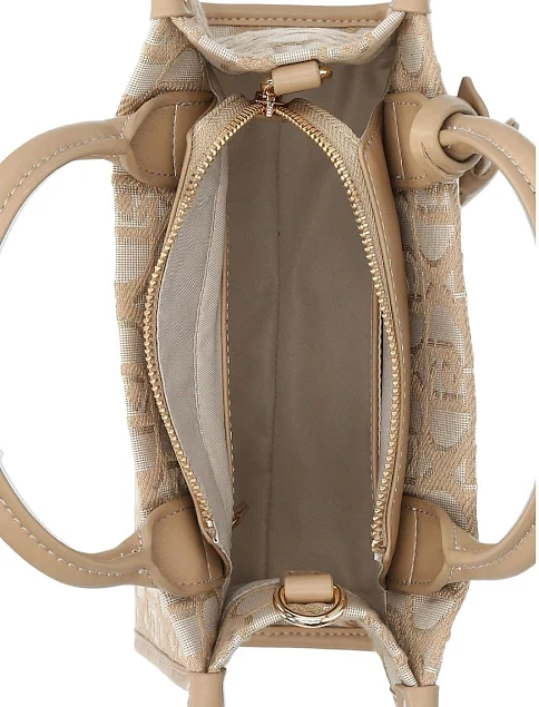 Женская сумка тоут LIU JO из экокожи бежевая - фото 7 - Miraton