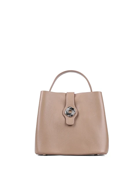 Женская сумка тоут MIRATON кожаная бежевая - фото 1 - Miraton