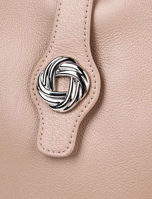 Женская сумка тоут MIRATON кожаная бежевая - фото 4 - Miraton