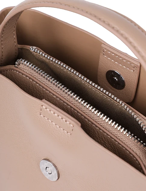 Женская сумка тоут MIRATON кожаная бежевая - фото 6 - Miraton