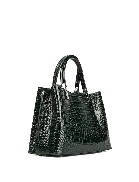 Женская сумка MIRATON кожаная зеленая - фото 2 - Miraton