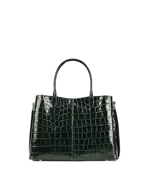 Женская сумка MIRATON кожаная зеленая - фото 3 - Miraton