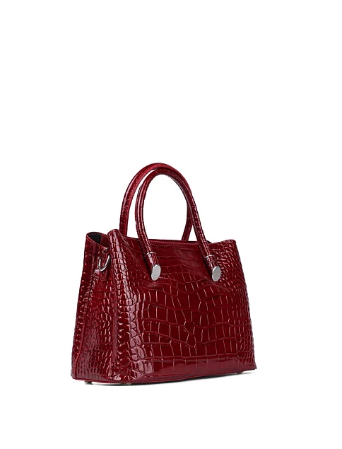 Женская сумка тоут MIRATON кожаная красная - фото 3 - Miraton