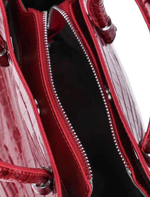 Женская сумка тоут MIRATON кожаная красная - фото 7 - Miraton