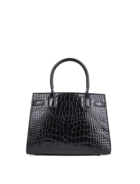 Женская сумка тоут MIRATON кожаная черная - фото 3 - Miraton