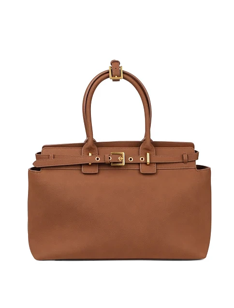 Женская сумка тоут MIRATON из нубука кемел - фото 1 - Miraton